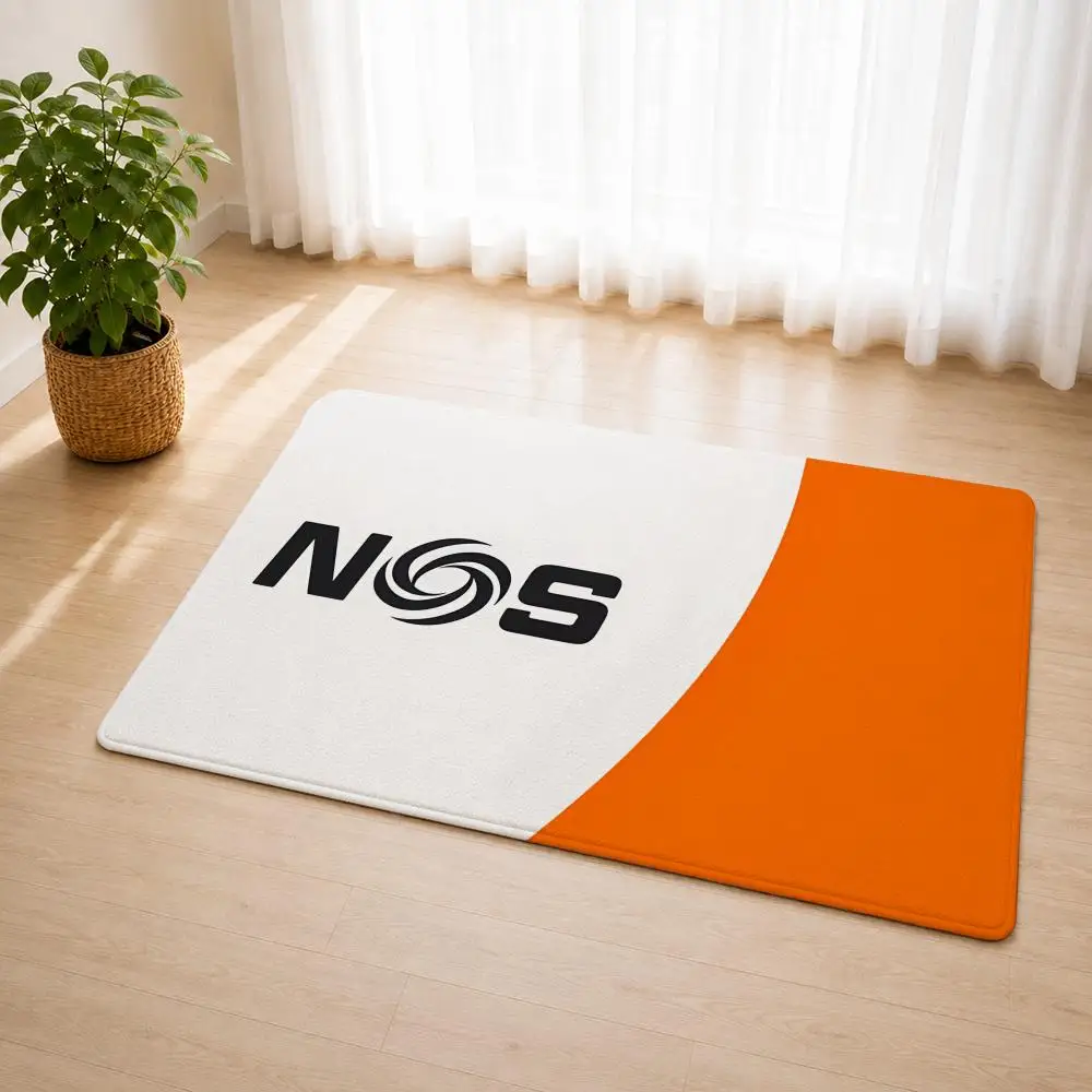 N-NOS Racing Car Modification Floor Mat Flannel Rug Soft Non Slip Door Mat For Bathroom Bedroom Kitchen Living Room Home Decor