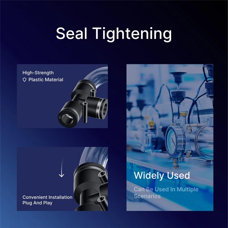 【Flash Deal】30Packs Elleboog Zwart 1/4 Inch OD Push To Connect Fittings, Luchtleidingfittingen en slangsets voor Quick Connect Applicati