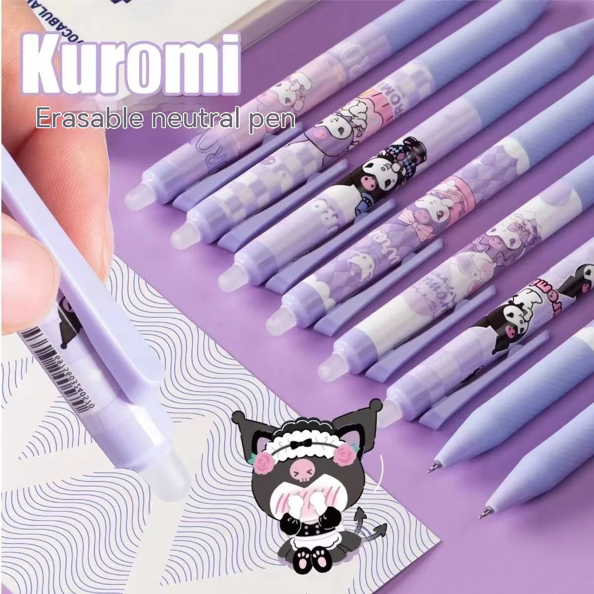 

Sanrio Kumilo Cartoon Erasable Gel Pen Student Mo Easy To Wipe Press Pen High Value Hot Erasable Blue Pen Student Stationery