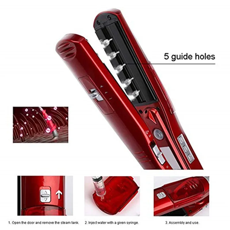 Home professional salon two-in-one direct heating electric steam iron, with portable ceramic-coated shaping tools