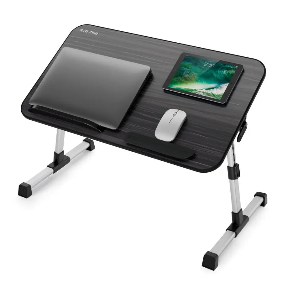 

Laptop Bed Tray Table, Adjustable Laptop Bed Stand, Portable Standing Table with Foldable Legs, Foldable Lap Tablet Table for So