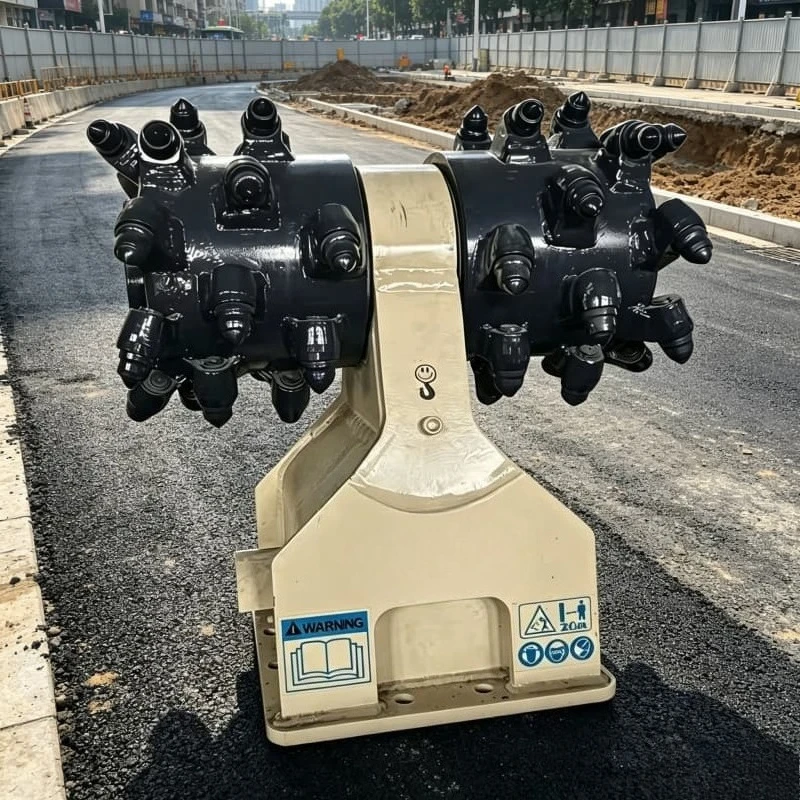 Excavator Drum Cutter Milling Head Rock Drill Tunnel Mining Attachment for Milling Planers Mine Tunnel and Rock Breaking Custom