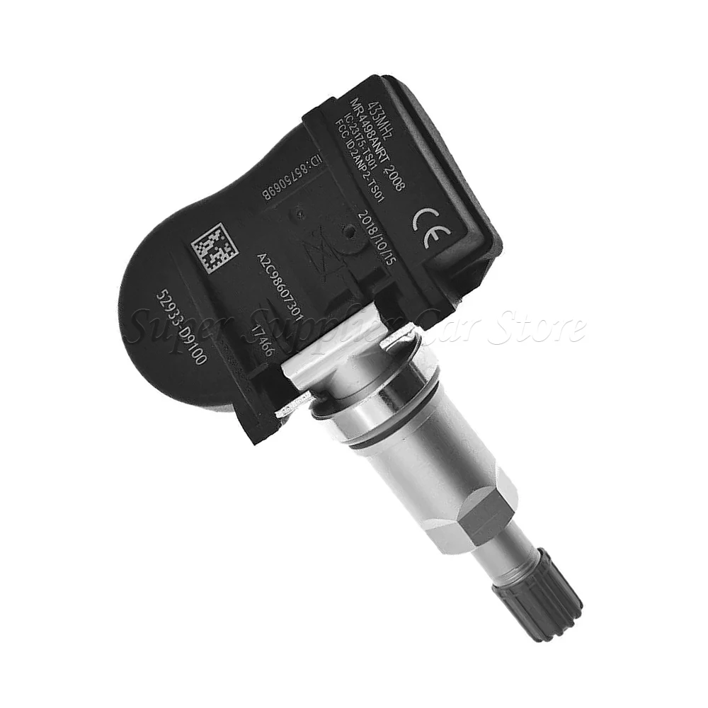 TPMS Tire Pressure Sensor For Kia Sportage Optima Picanto Sorento Soul Hyundai Elantra G90 i30 i40 Ioniq Kauai 433MHz 52933D9100