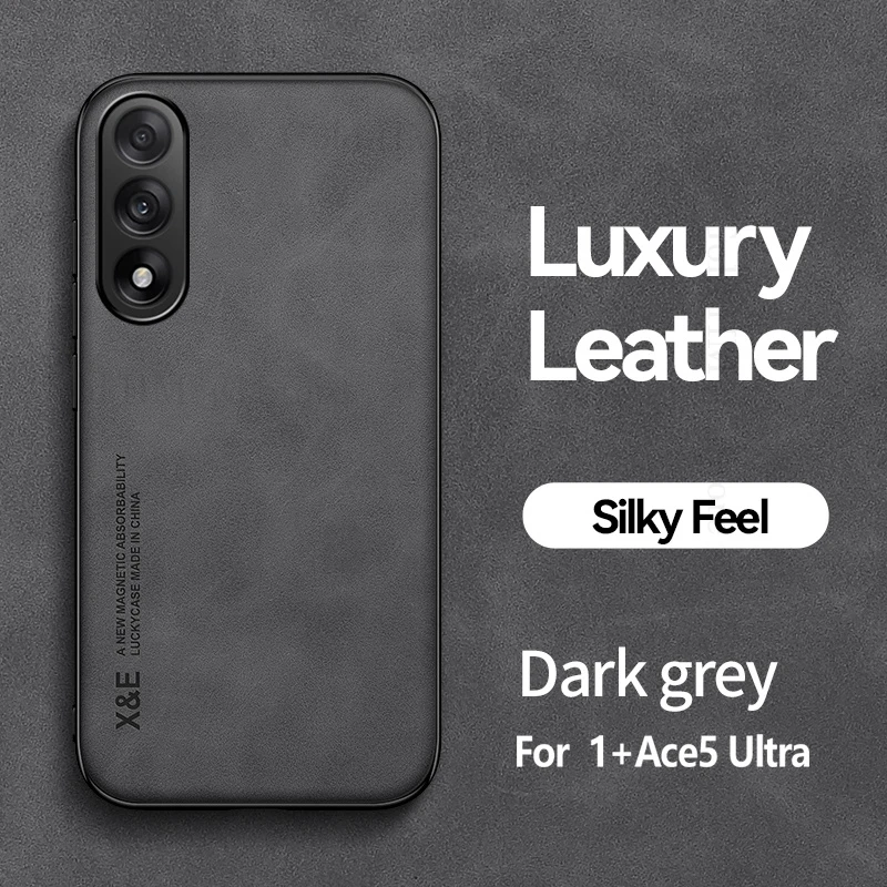 

For OnePlus Ace 5 Ultra 3V 2 Pro Luxury Leather Phone Case For OnePlus Ace 5 Racing Magnetic Card Holder Cover With Metal Plate