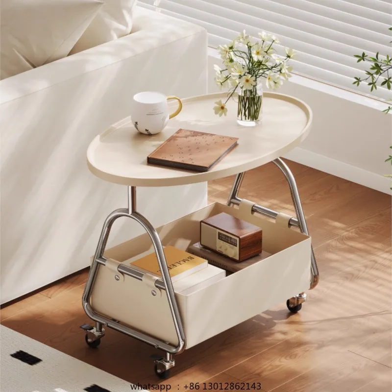 

Sofa side table, living room, movable coffee table, bedside table, storage rack