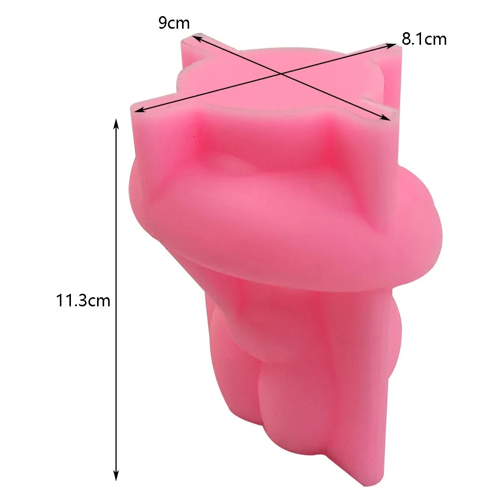 3D female Woman Mushroom body candle mold Home Scented Candle Making DIY Mushroom Head Human Body Silicone Candle Mould Supplies