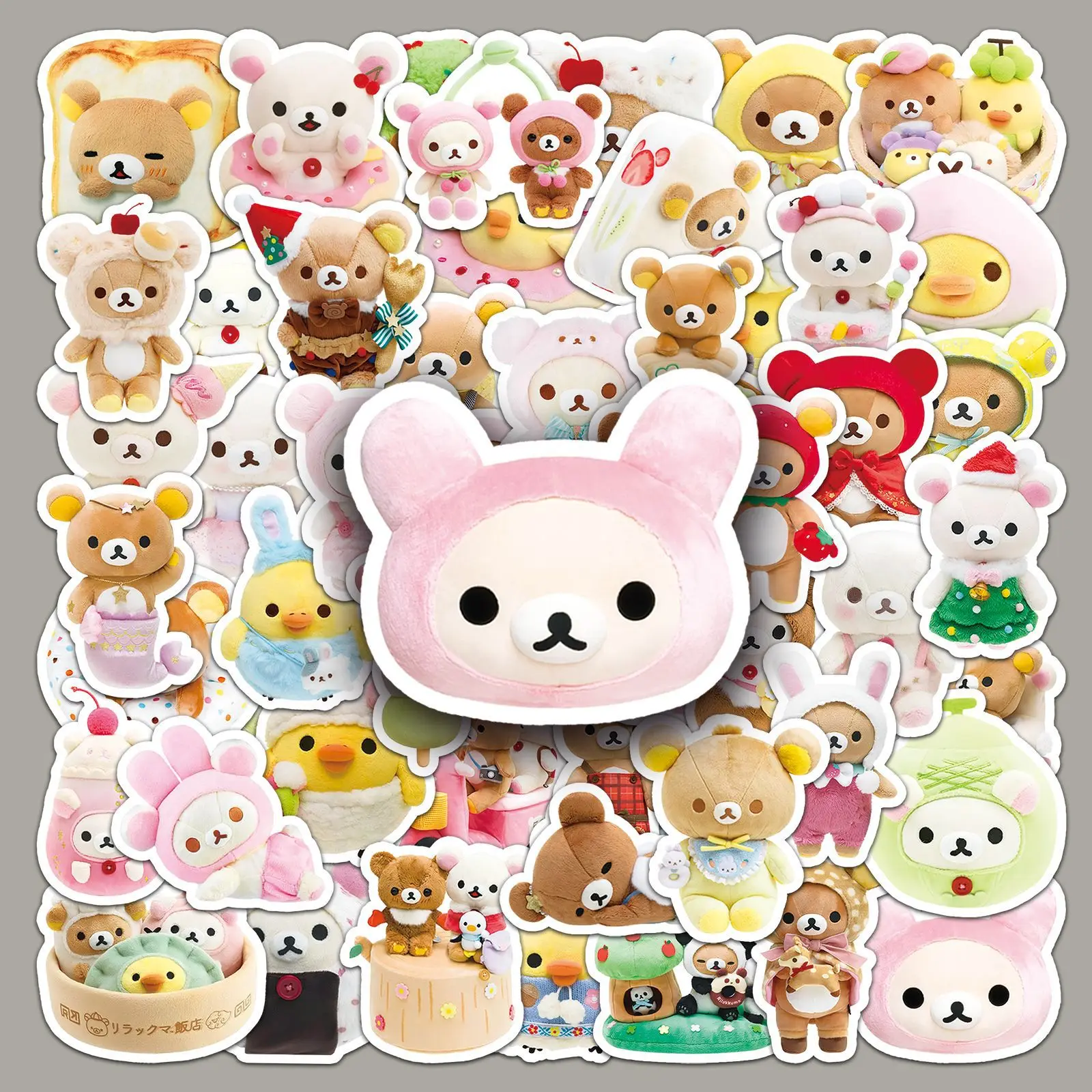 

54 шт. 3D трехмерные водонепроницаемые наклейки Rilakkuma с повторяющимся узором, украшение для рабочего стола, чехол для телефона для ноутбука, детская игрушка «сделай сам»