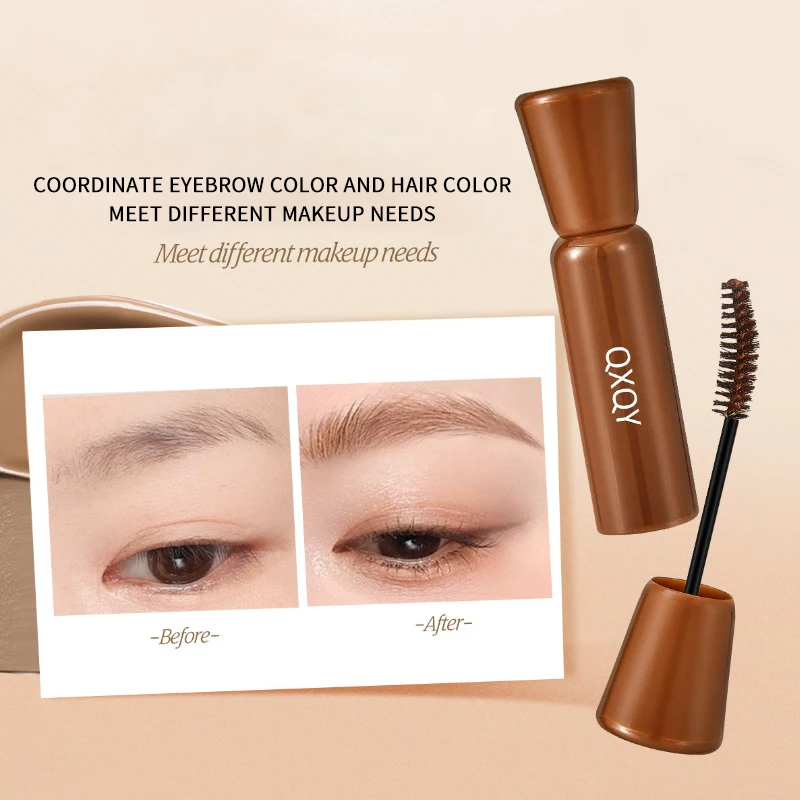 QXQY color waterproof eyebrow cream, shallow eyebrow Korean makeup, three-dimensional wild eyebrow, not easy to stain