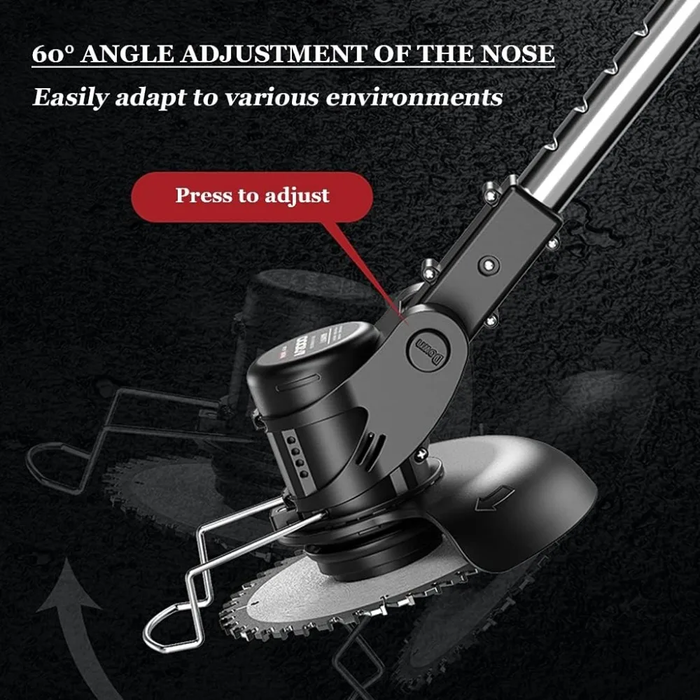 เครื่องตัดหญ้าที่มีประสิทธิภาพสำหรับใช้ในบ้านและสวน เครื่องตัดหญ้าไฟฟ้าขนาดกะทัดรัดพร้อมใบมีดพลาสติก ใช้พลังงานจากแบตเตอรี่ลิเธียมไอออน