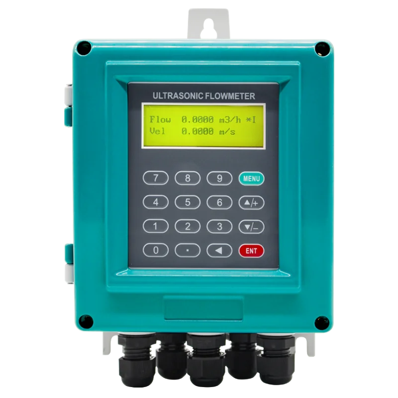 Sensor Pulse Output Ultrasonic Flowmeter Remote Display Fixture on Wall Mounted Ultrasonic Water Flowmeter