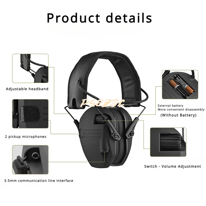 

Dual Microphone High-performance Pickup Noise Reduction Sound Insulation Electronic Protective Earmuffs