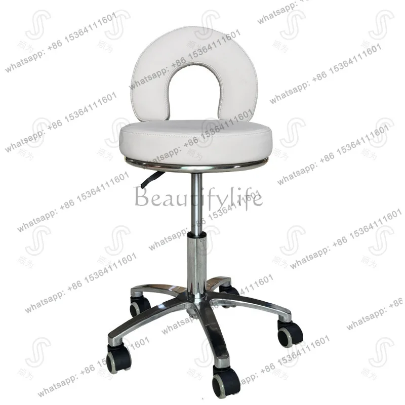 Factory Direct Sales lift-adjustable rotating barbershop chair for home use with high round stools