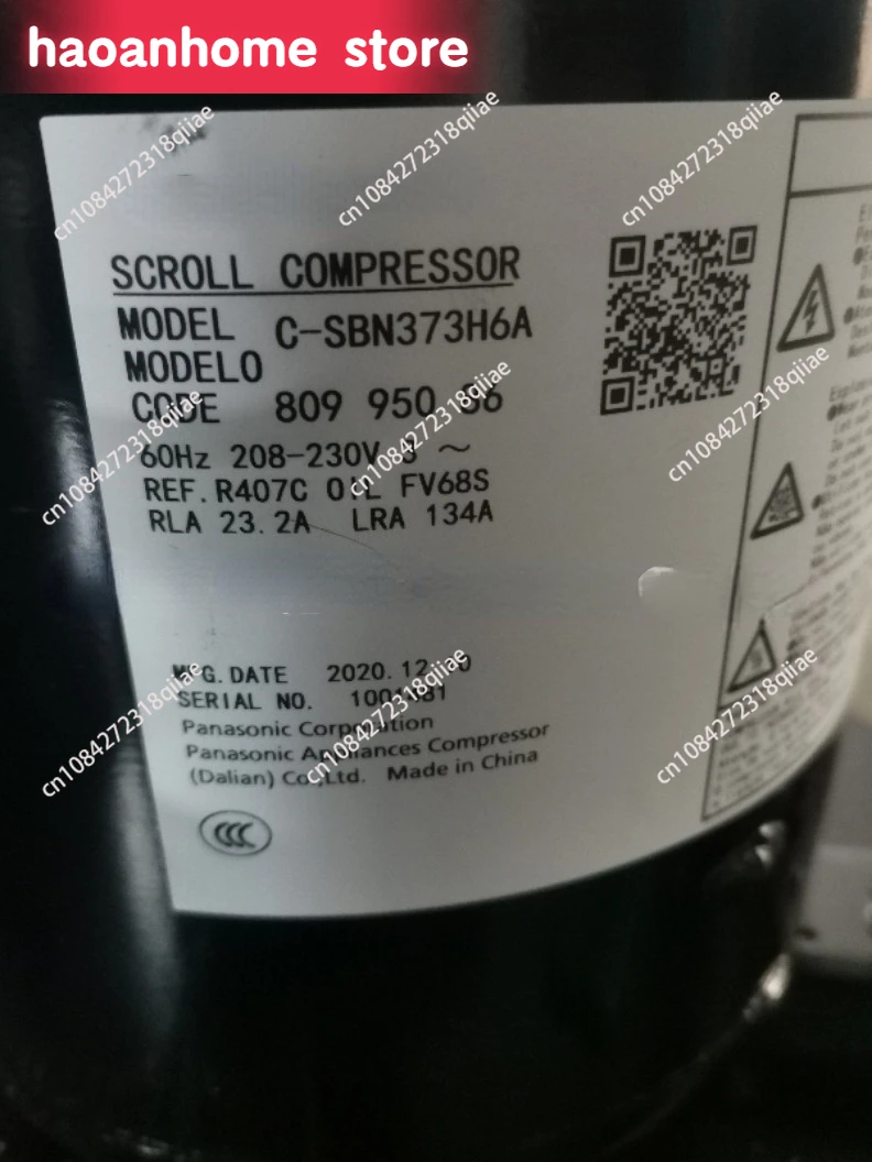 C- Sbn373h6a C- Sbn453h6a Panasonic Scroll Air Conditioning Refrigeration Compressor 3 Phase 220V R407c