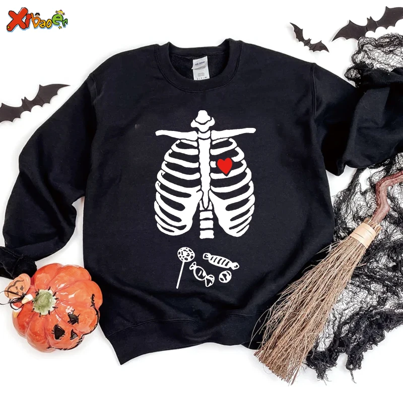 

American Fashion Hot-selling Skeleton Printing Anime Men Women Long-sleeved Sweatshirts Hoodie Jacket Loose Streetwear Pullover