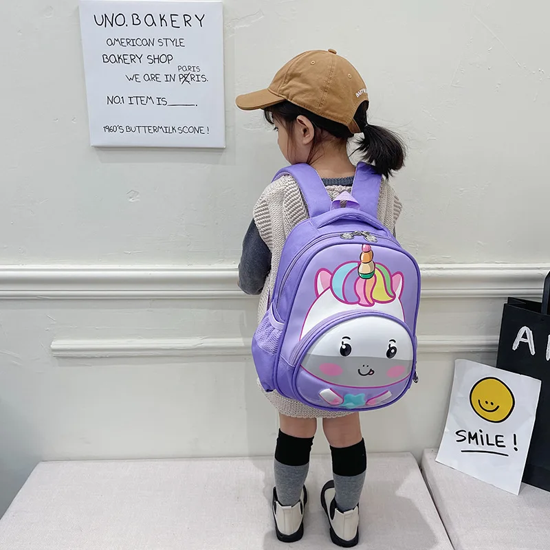 Kindergarten schoolbag new style cartoon cute spine protection printing primary school student schoolbag boy girl backpack