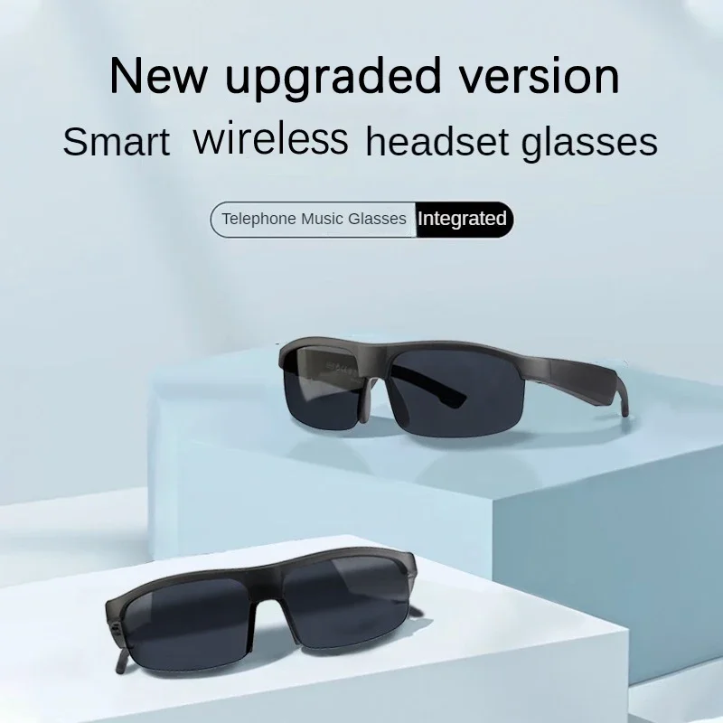 Gafas de sol Bluetooth inteligentes mejoradas, gafas de sol multifuncionales, auriculares inalámbricos TWS, tecnología negra, música para hombres y mujeres