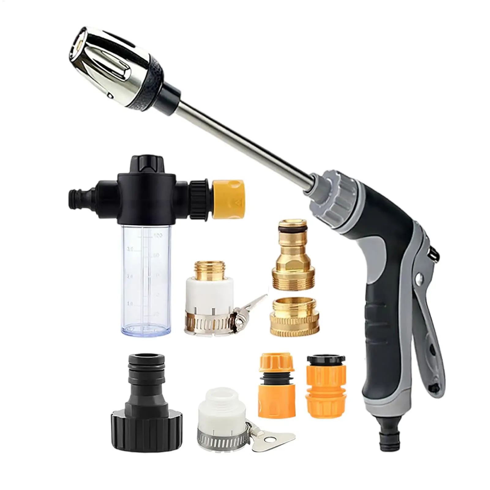 High Pressure Sprinkler Water Gun Car Washers Garden Lawn Watering Hose Nozzle Foam Lance Portable Automobiles Cleaning Tool