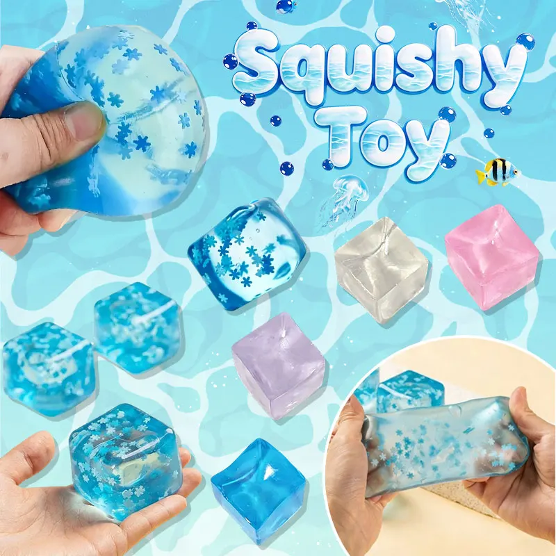 Snowflake Ice Cube Anti-stress Squishy Slow Rebound Squeeze Toy_voghion.com