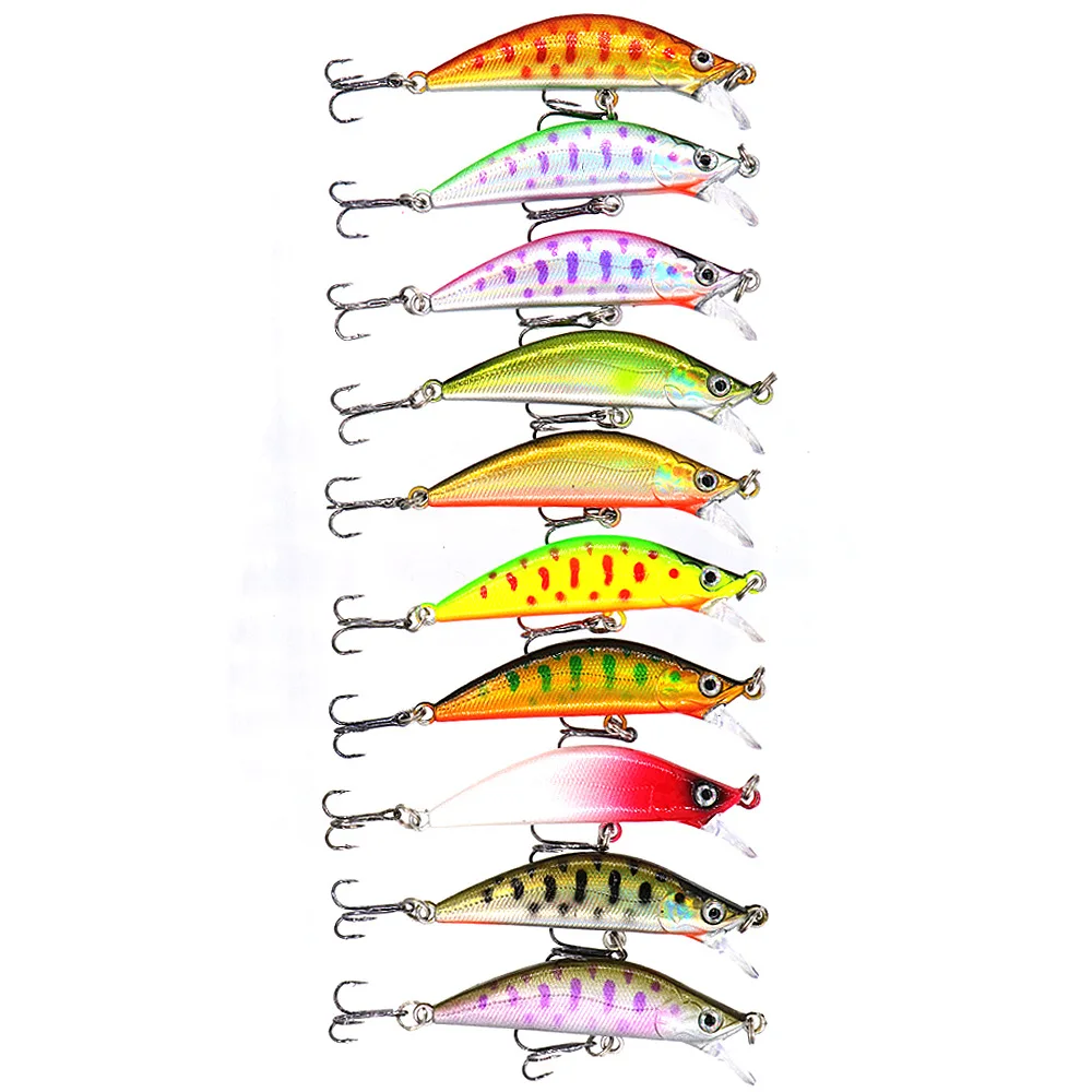 

5CM 6G Micro Sinking Minnow Hard Lure Long Cast Treble Hooks Freshwater Topmouth Culter Tilapia Barbel Chub Fishing Tackle