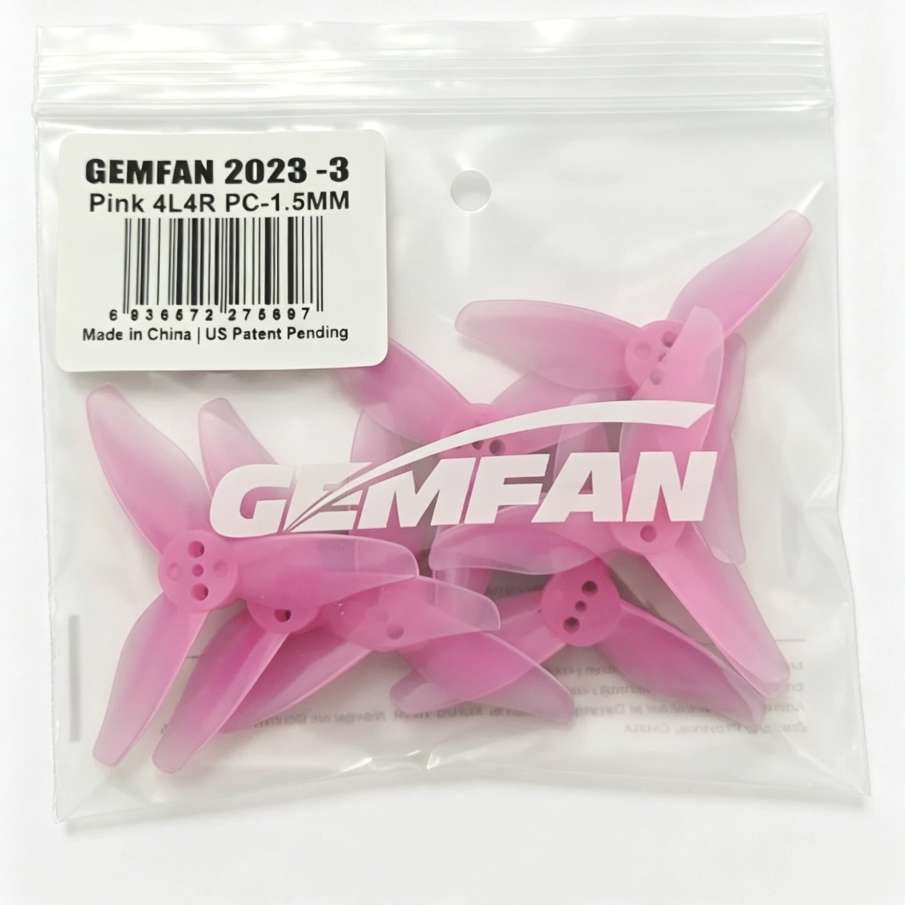 Gemfan Hurricane 2023 2inch 3-Blade PC Propeller 1.5mm T-Mount CW CCW 4pcs/bag for 1105-1108 Motor 2