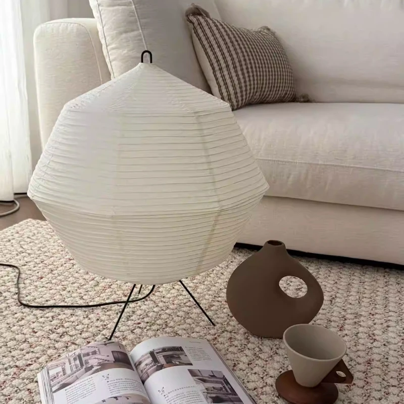 Wabi Sabi Style Rice Paper Satellite Table Lamp LED Bedroom Restaurant Coffee Shop Tea Room Homestay Designer Noguchi Desk Light