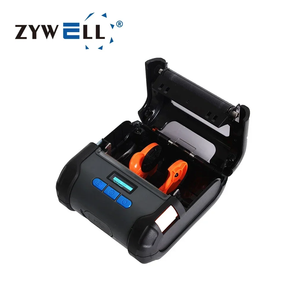 New Mini Label Printer Portable 80mm 2000mAh Battery ZM04 Inkless Direct Thermal Barcode Sticker Printer