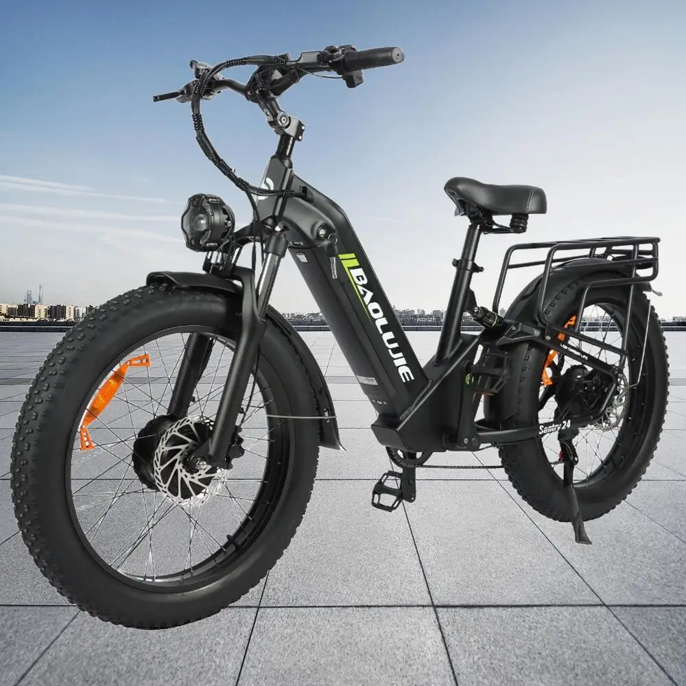 

Mini Fat Tire Mountain Electric Motorcycles Bike For Adults 48V 20AH Removable Battery 40Miles Ebikes 1000W+1000W Motor EBike