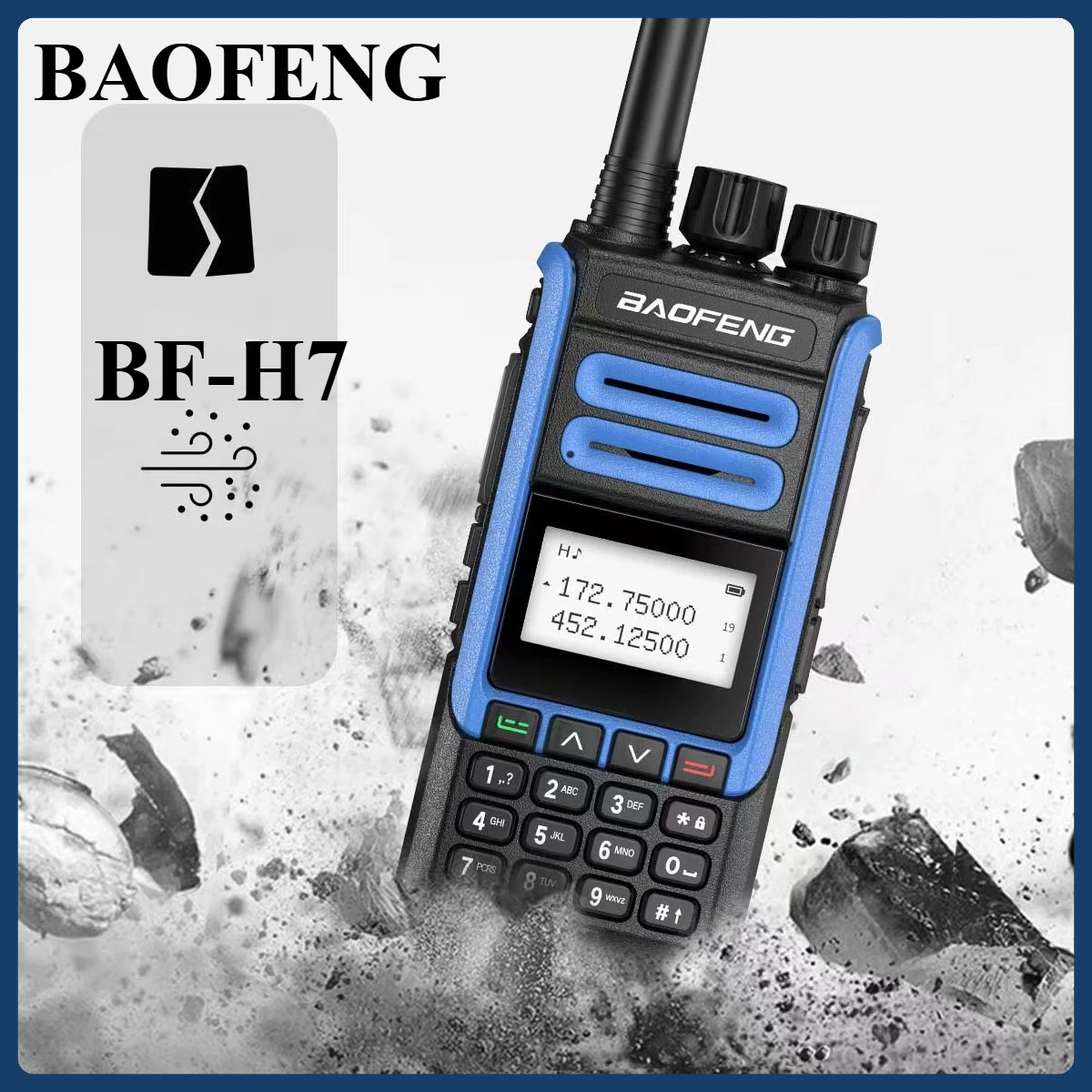 Baofeng BF-H7 Walperforated Talkie Utilisation d'un récepteur à 6 segments 136-174 400-520MHz 128 canaux Bidirectionnel DstressDegree