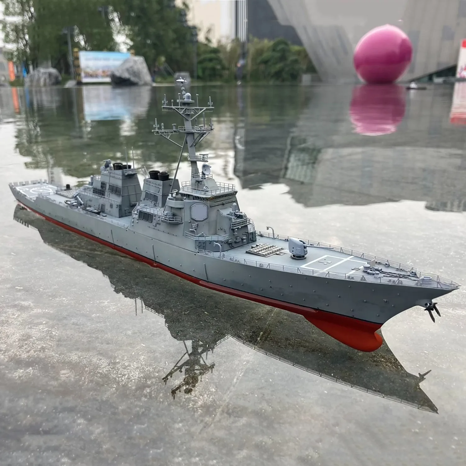 

Радиоуправляемый корабль 1/350, 45 см, эсминец класса Arleigh Burke, с LED-подсветкой, модель корабля на радиоуправлении, игрушка, модель военного корабля