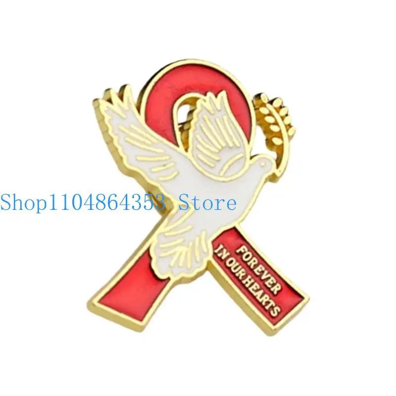 652F Delicate Ribbon Detail Jewelry Chest Pin Brooch For Business Casual Occasions