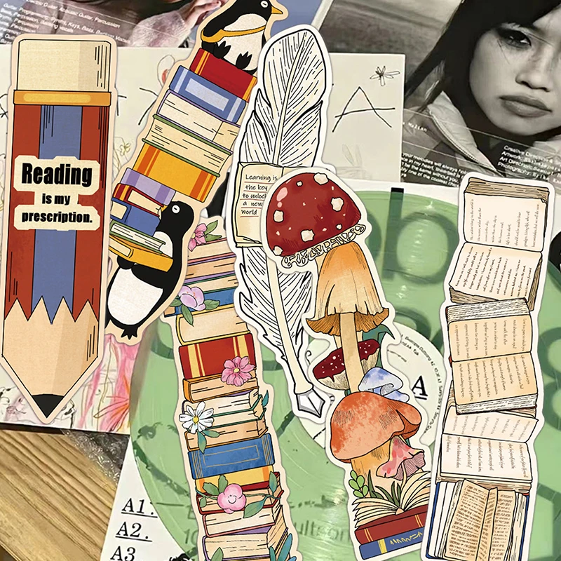 30Pcs Irregular Vintage Reading Bookmarks Unique Shape Design Reading Pages Book Marks Personalized Creative Bookmarks Gifts