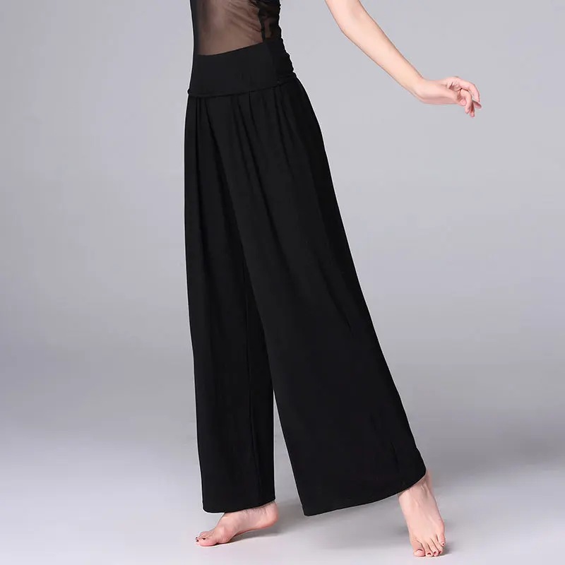 

Wide Leg Pants Women's Modern Friendship Dance Wide Leg Pants Classic Versatile Straight Dance Practice Women