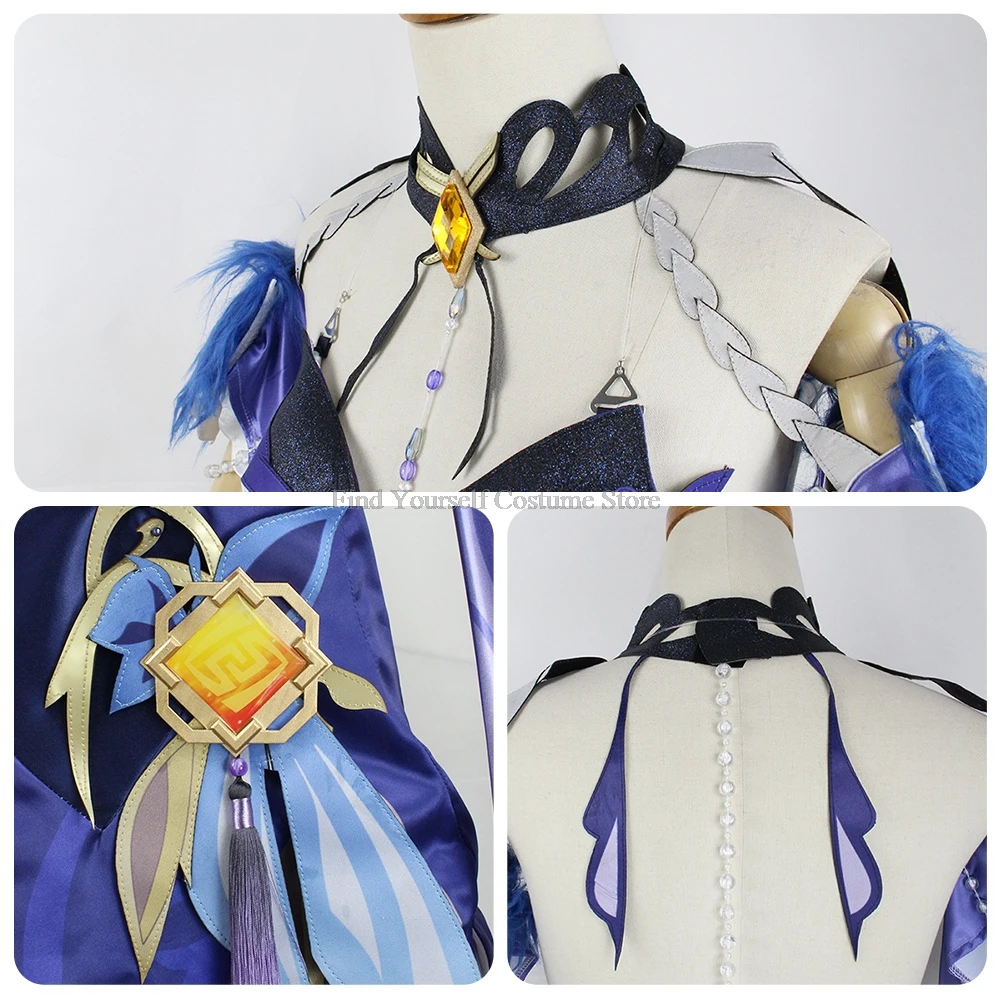 Ningguang Latern Rite Cosplay Costume New Skin Ning Guang New Outfit Include Dress Wig for Cosplay Comic Con