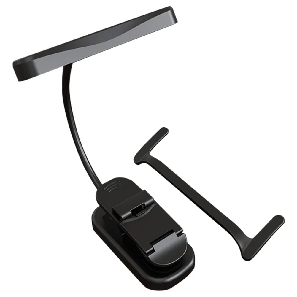 LED Clip On Reading Light with Flexible Neck Bedside Night Light Touch Stepless Dimming Clip On Book Lamp for Piano Sheet Music