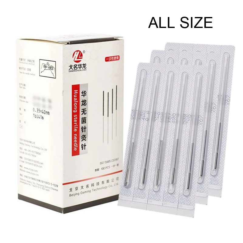 

200 PCS Acupuncture Needle Disposable Sterile Trocar Needle Guide Tube Chinese Medical Acupuncture Body Point Beginner Practice