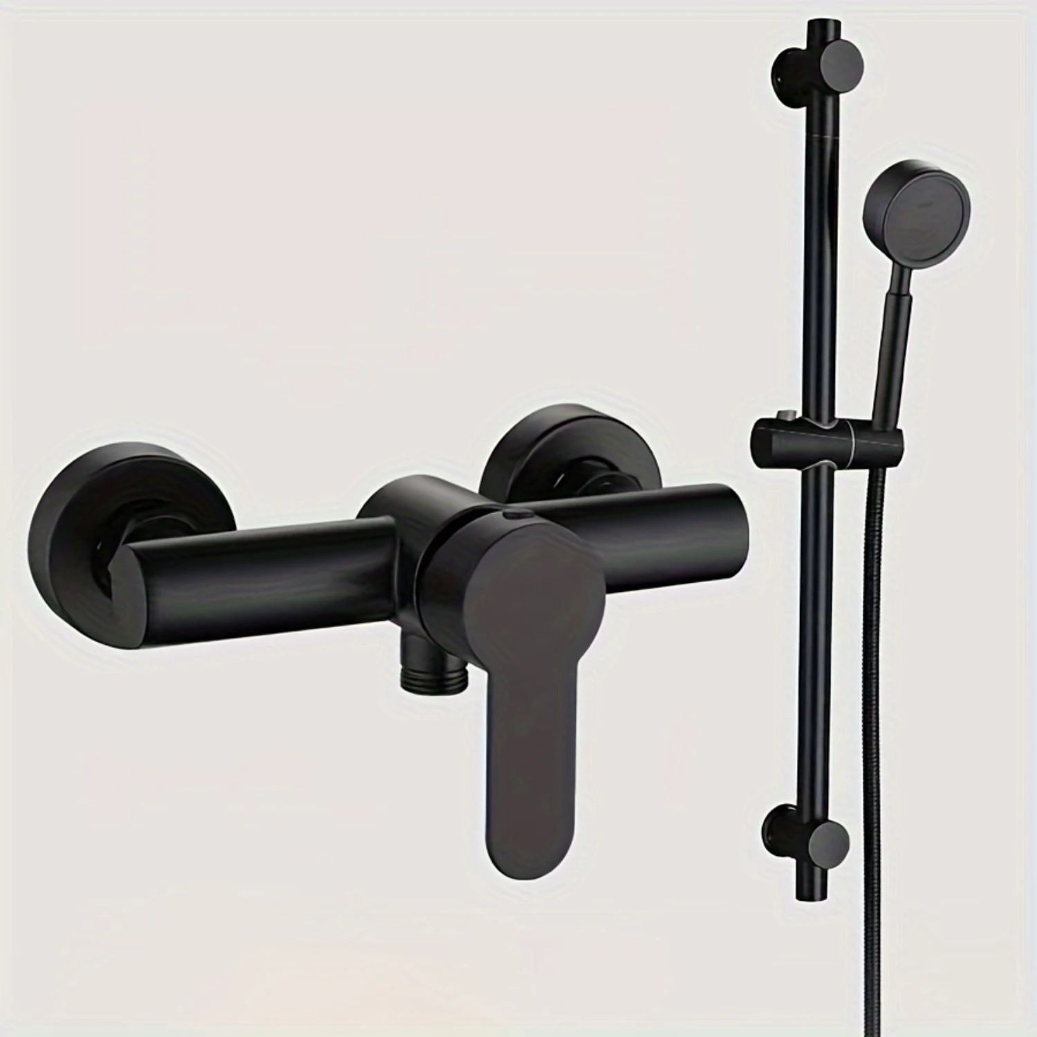 1pc 304 Stainless Steel Black Shower Single  Hot And Cold Water Mixing Valve, Shower Room Toilet Bathroom Faucet, Universal Show