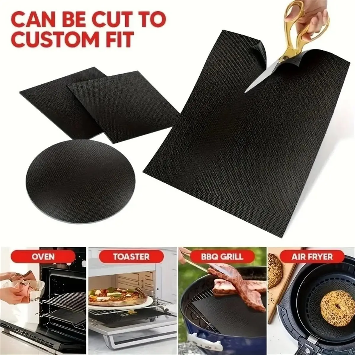 Home Tool Non-Stick Oven Liners Reusable BBQ Grill Mat Baking Mat Barbecue Tools Easy Clean Party Favors Kitchen BBQ Tool 50x40c