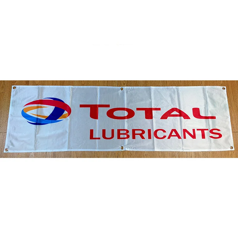 

130GSM 150D Polyester Material Total Lubmarine Oil Banner 1.5ft*5ft (45*150cm) Size Advertising Decor Flag yhx278