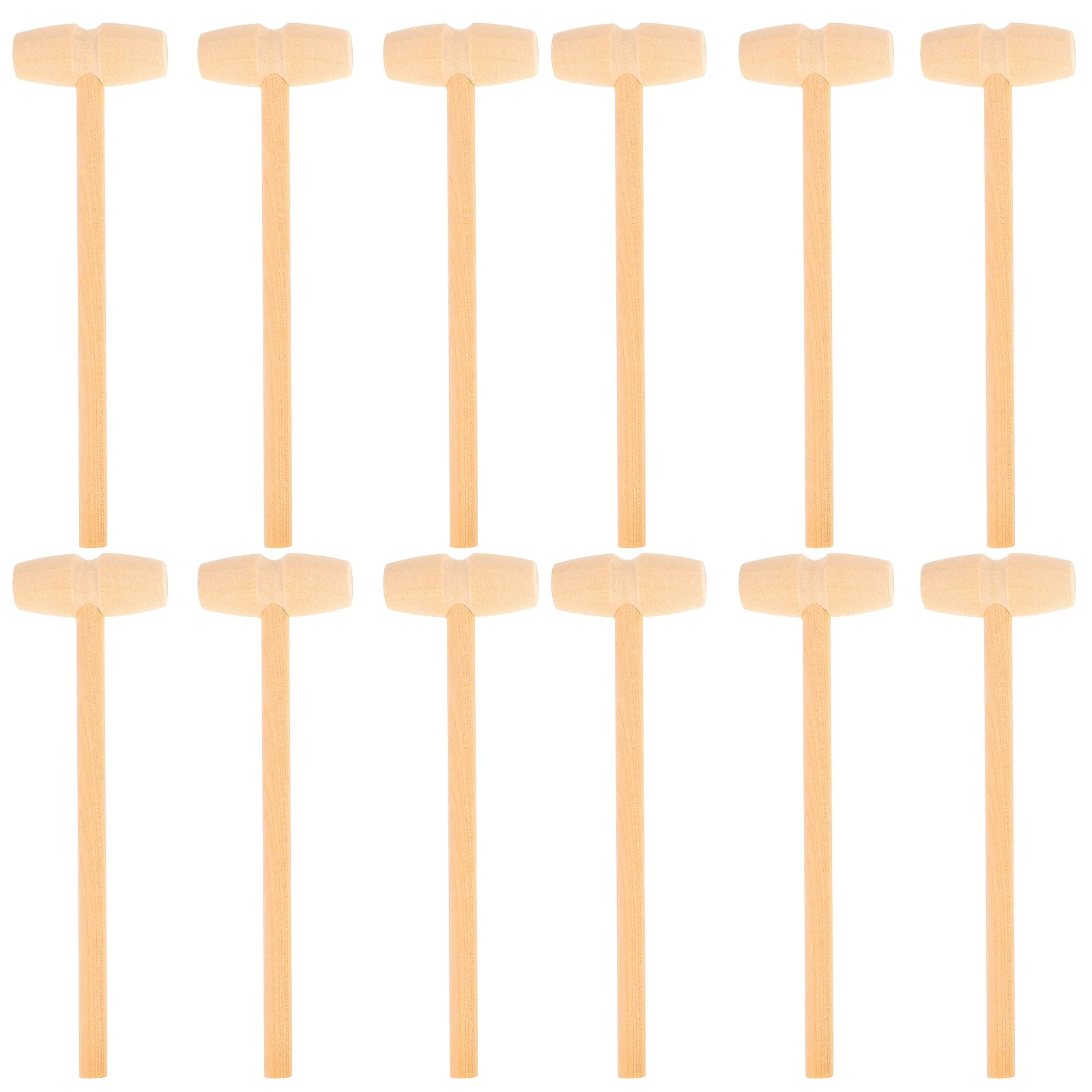 12 Mini Martillos de Madera para Niños, Entrenamiento Muscular Manual, Martillo Pequeño para Niños Pequeños, Niños y Niñas, Divertido Juguete de Martillo