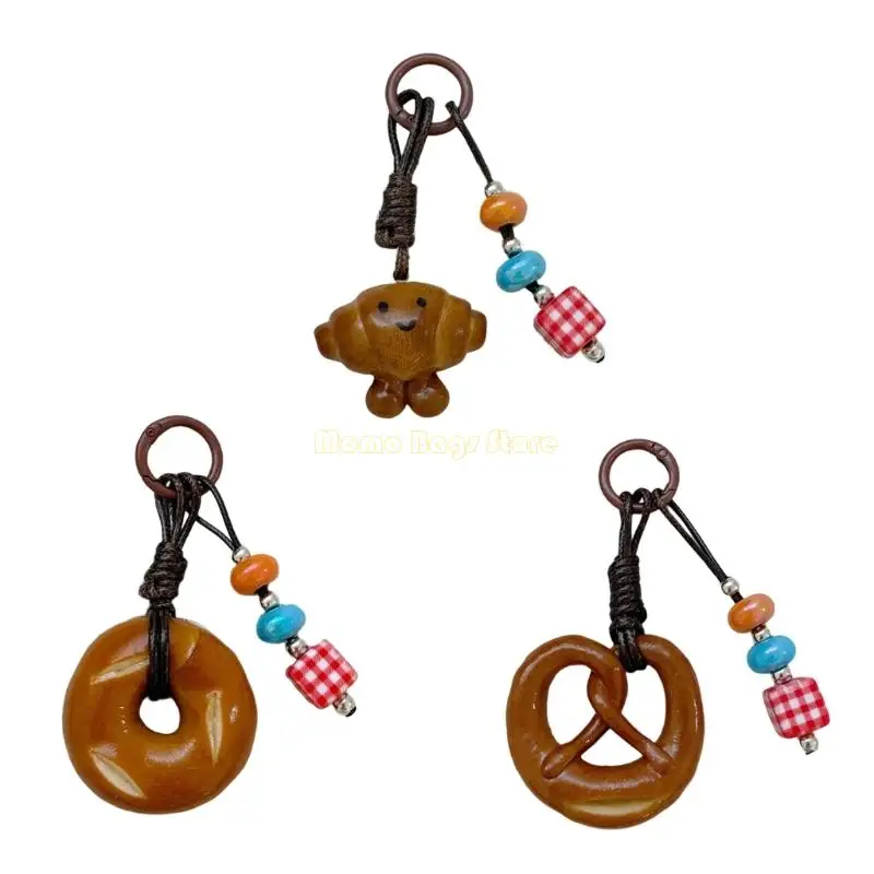 

X90D Stylish Bagel Keychain Charm For Lover Of Baking Culture And Unique Collectibles