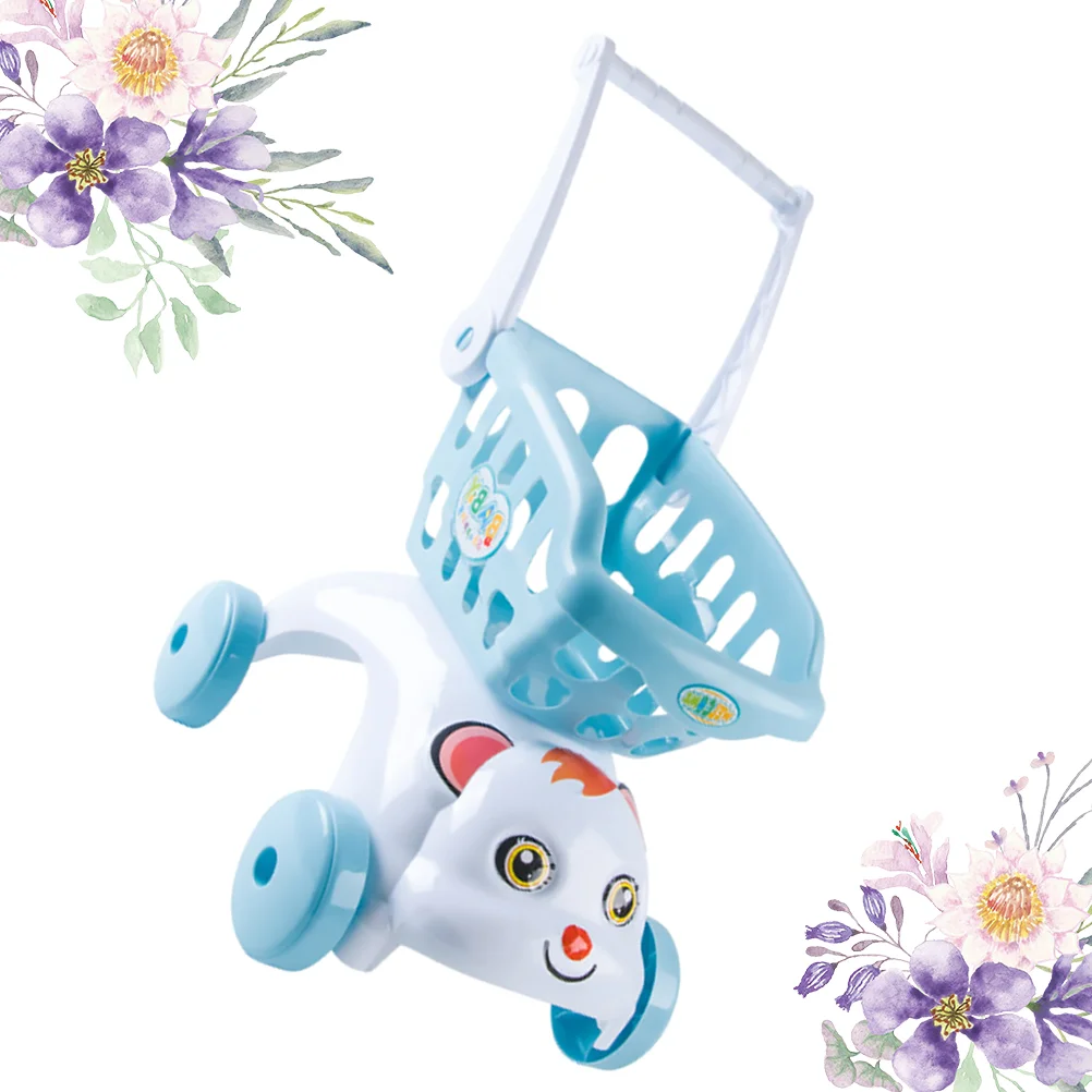 Shopping Carts for Groceries Kids Children's Simulation Trolley Toys Plastic Mini Trolly