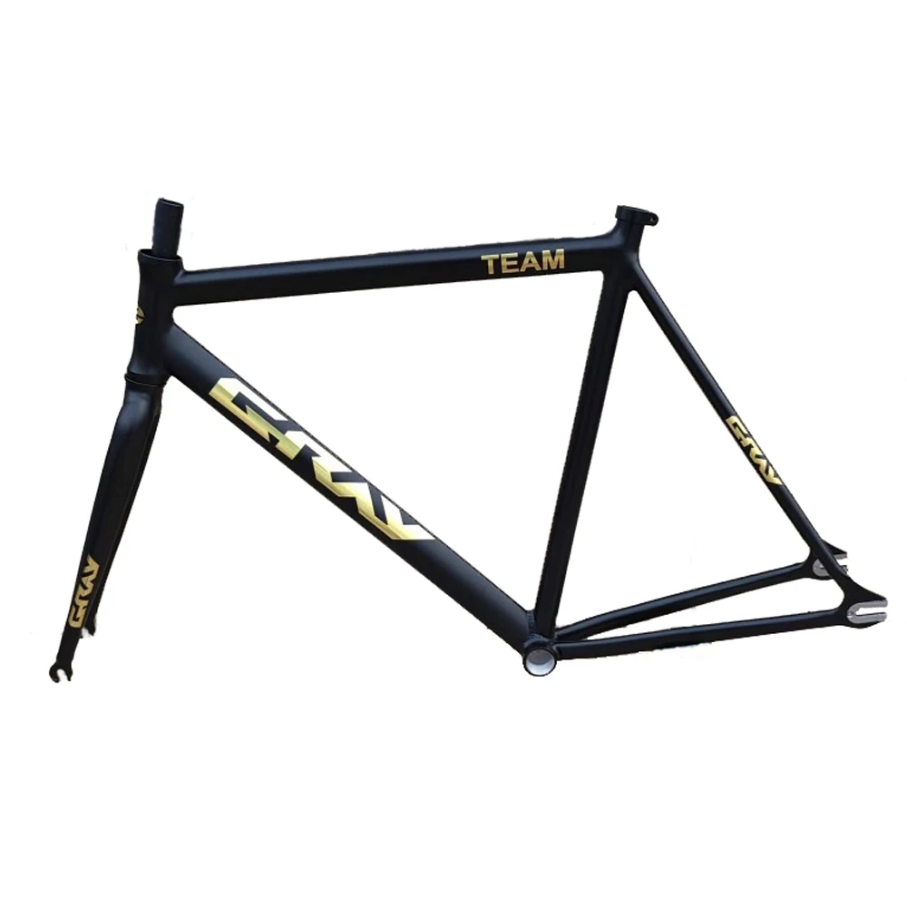 700C Gray Team Fixed Gear Bicycle Frameset 48cm 53cm 56cm Aluminum Racing Track Bike Fixed Frame Track Frame