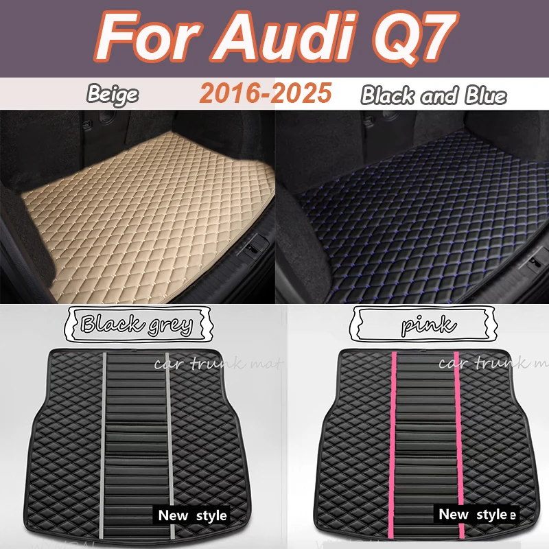 

Для Audi Q7 Seven Seats 2016-2025 2024 2023 2022 2021 20 19 18 17 коврик в багажник автомобиля ковер аксессуары для интерьера