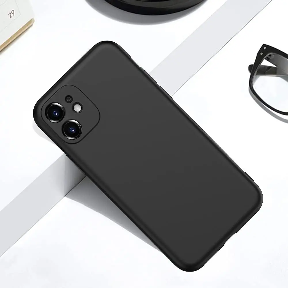 

Liquid Silicone Protective Phone Case For iphone 11 12 13 mini 14 15 16 16e 17 Air Pro X XR XS Max 7 8 Plus SE Black Back Cover