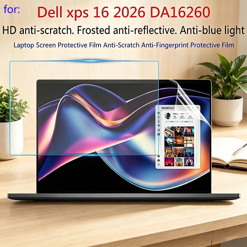 

Подходит для ноутбука Dell XPS 16 DA16260, защитная пленка для экрана 16 дюймов, HD, матовая, антибликовая, анти-синяя, анти-шпионская пленка.