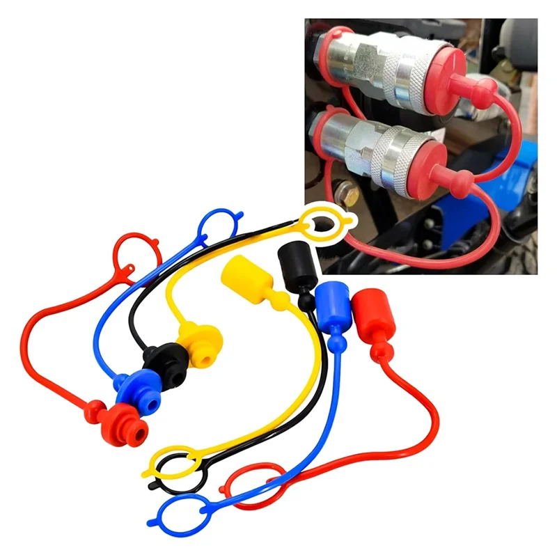 ISO7241-A (ISO-A) غطاء غبار ذكر المقرنة الهيدروليكية وغطاء قابس أنثى، مجموعة تركيب غطاء المكونات الهيدروليكية-POS