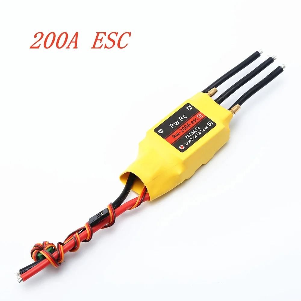 Waterdichte Borstelloze RW.RC 30A 50A 80A 125A 200A ESC Speed Controller 2-6S Lipo 5 V/5A BEC Met UBEC voor RC Boot Schip Model Onderdelen