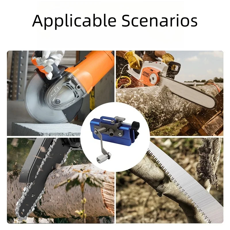 Portable Chainsaw Sharpener Kit - Electric Grinder with Grinding Stones for Woodworking Chain Sharpening