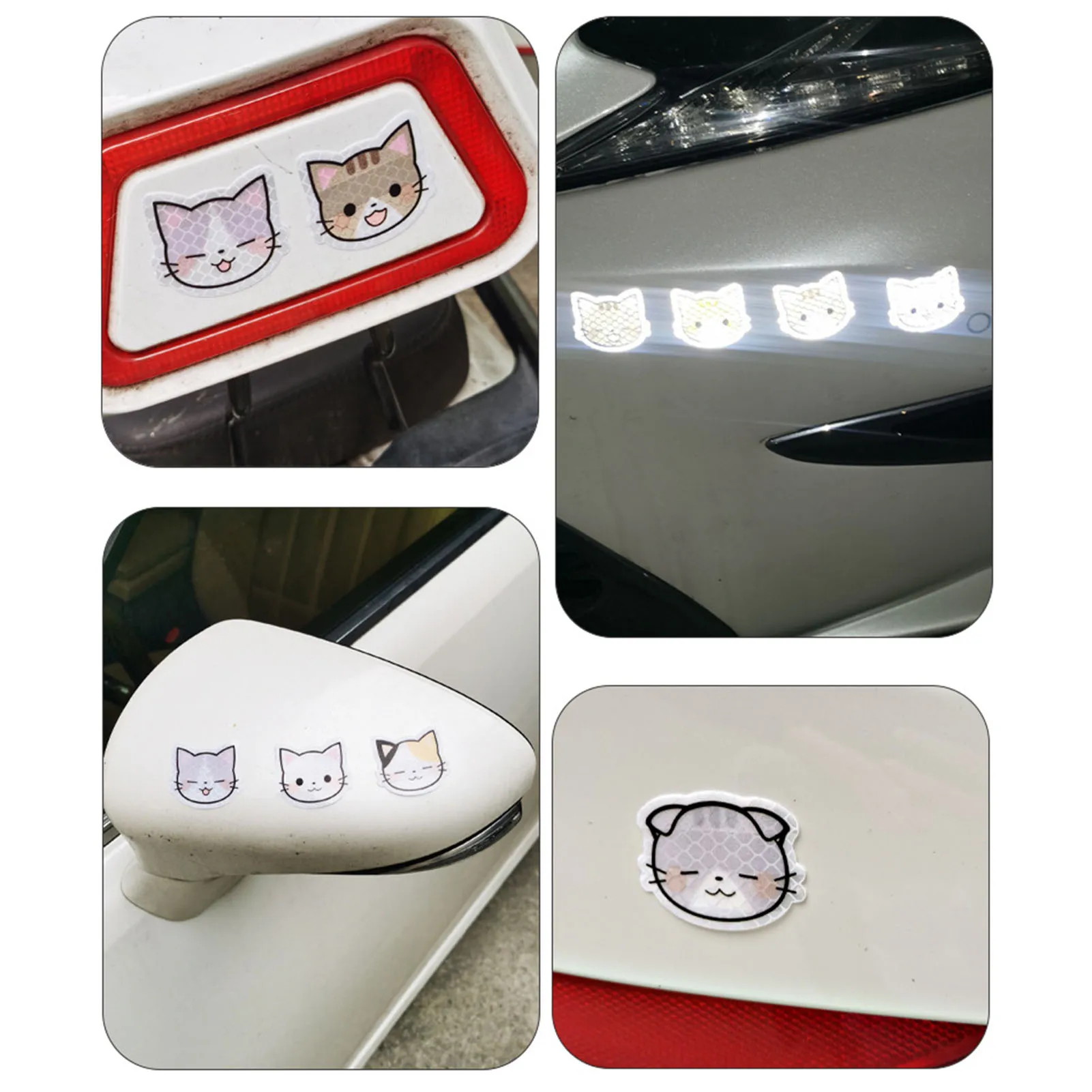 Car Reflect Light Warning Stickers Anti-Collision Anti-Scratch Protection Sticker Universal for Car Safety