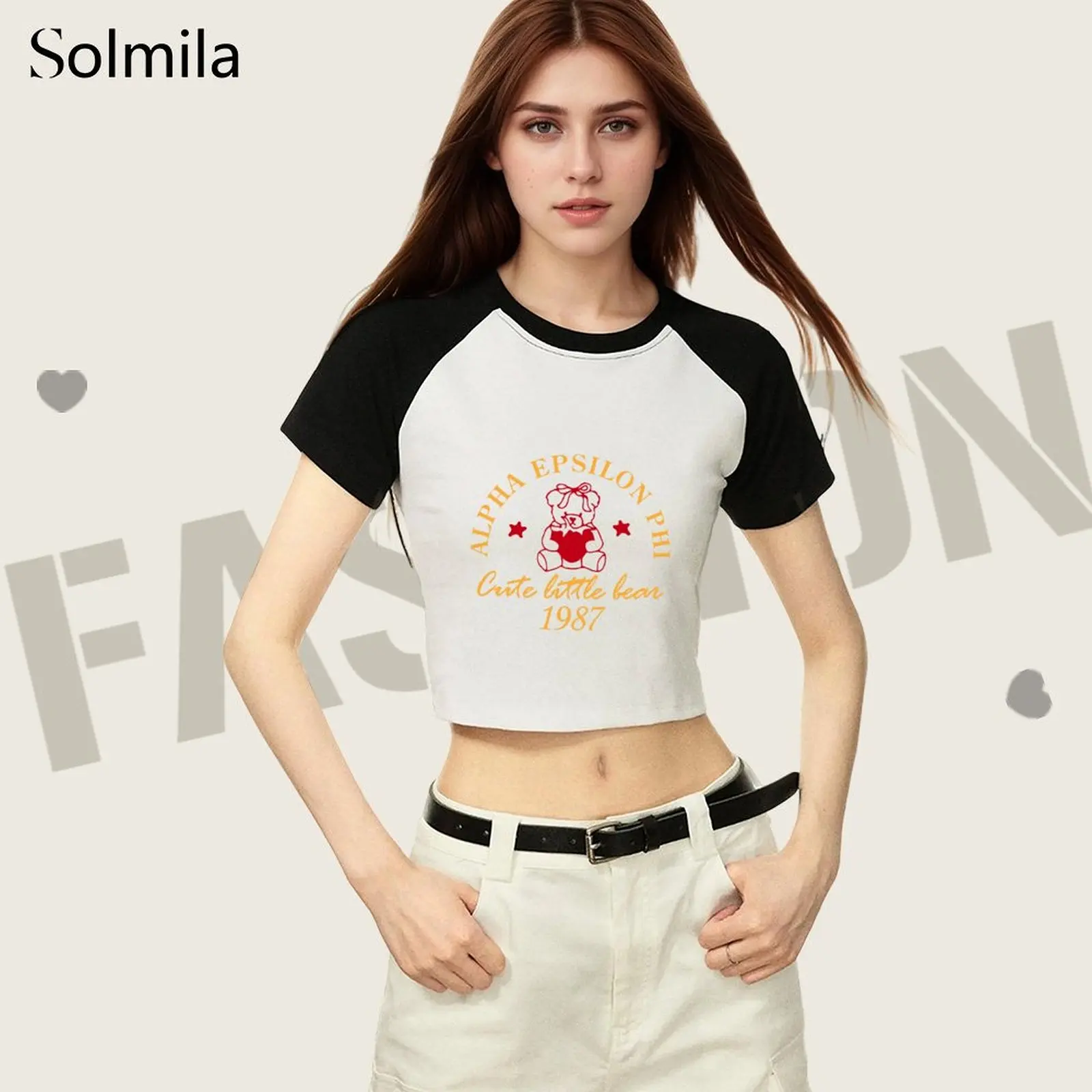 

Colorblock T-shirt Short Sleeve T-shirt Holiday Activities M Vacation Outfit Beautiful Shape Comfortable Fabric